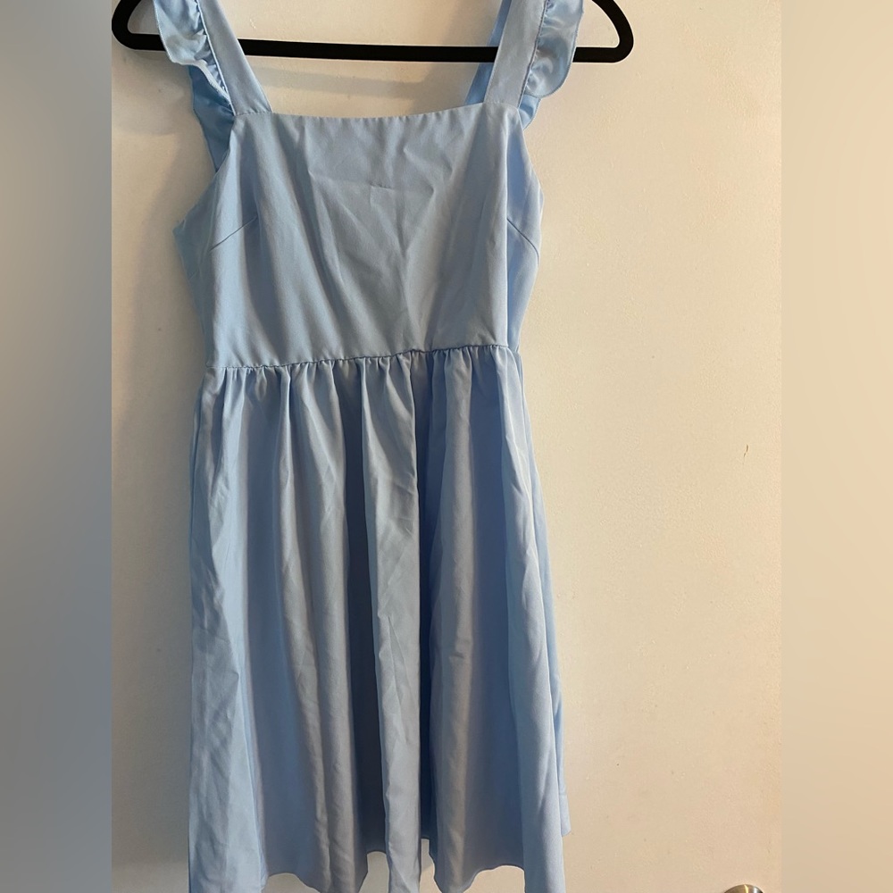 pastel blue dress